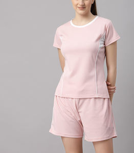 Vêtements d'été personnalisés pour femmes, ensembles de hauts courts en coton modal et shorts de sport pliables, ensemble deux pièces pour femmes - Product Image 6