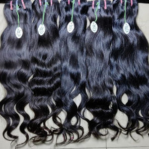 Extensions de cheveux Remy de haute qualité, noir naturel, vierges, indiennes, brutes, double trame, TRP HAIR EXPORT, pour tressage, 100g - Product Image 1