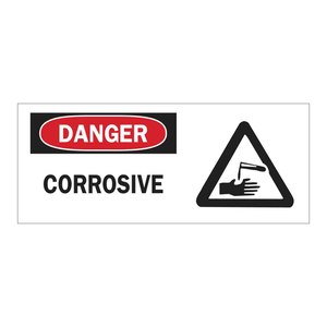 Panneau de signalisation de danger Brady pour zones de manipulation de produits chimiques, 7x17 pouces, PVC imprimé UV - Product Image 3