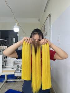 วิกผมคนแท้แบบไม่ผ่านกระบวนการผมถักทอพร้อมผ้าทอทออัจฉริยะ - Product Image 5