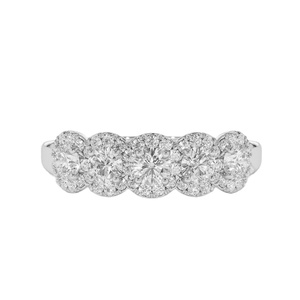 Anillo de Boda Clásico Personalizado con Cinco Diamantes Cultivados en Laboratorio, Certificado IGI, Engaste de Puntas, Precio de Fábrica al por Mayor - Product Image 1