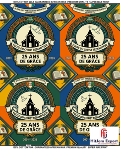 Customized African Wax Print Fabric Manufacturer Church Anniversary Convention Celebration Uniform Fundraising Textile Supplier - Product Image 3