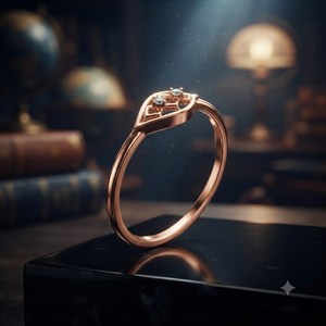 Anillo con Diseño de Hoja Chapado en Oro Rosa para Mujer, Joyería Elegante y Minimalista para Uso Diario, Proveedor Mayorista - Product Image 1