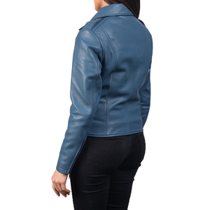 Chaqueta de Motociclista de Cuero Personalizada para Mujer, Diseño Elegante, Detalles Impermeables, Ropa Ecológica de Marca Privada - Product Image 3