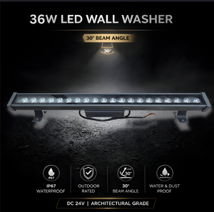 36W wall <b>washer</b> with 1000 mm design provides powerful consistent lighting for large surfaces and building facades - Product Image 6