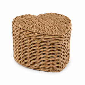Heart Shaped Handwoven Rattan Pet Memorial <b>Urn</b> Eco-Friendly Biodegradable for <b>Cats</b> & Dogs - Product Image 3