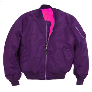 Chaqueta Bomber Ligera de Lona para Hombre, Cuello Alto, Forro Suave, Impermeable, Cortavientos, Estilo Urbano, Informal - Product Image 1