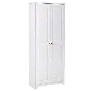FCH White Five-Tier Double Door <b>Storage</b> Cabinet Elegant <b>Wardrobe</b> <b>Solution</b> - Product Image 6