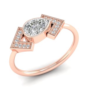 Anillos de Compromiso REYES de Alta Calidad con Diamante Cultivado en Laboratorio CVD de 0.82 Quilates en Oro Rosa de 14K, Anillos de Promesa de Boda, Joyería Fina - Product Image 2