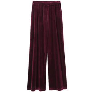 Trouser Elastic Stretch Breathable Velvet Pant Sweat Loose Yoga Outdoor <b>Ladies</b> Track Velour Pants Trousers 2025 New Custom - Product Image 1