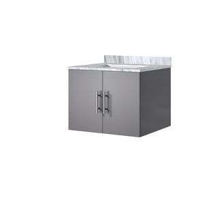 Grigio scuro 24 pollici. L X 22 Pollici Mobile da Bagno con Top in Marmo di Carrara - Product Image 4