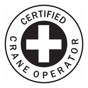Étiquettes autocollantes en vinyle imperméable pour casque de chantier, certifiées Brady, pour opérateur de grue, diamètre 2 pouces, gaufrées - Product Image 1