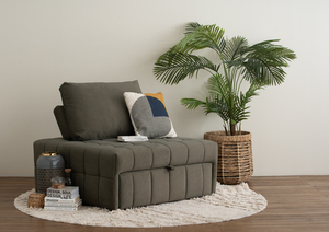 Minimalist <b>Foldable</b> Seater <b>Sofa</b> <b>Bed</b> with Metal Legs Pet-Friendly Fabric for Modern Home Living Room Apartment - Product Image 5