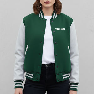 Veste de baseball pour femme, coupe décontractée, tendance, de haute qualité, prix abordable, respirante, en coton et laine, épaisse et chaude - Product Image 4