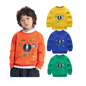 Sweat-shirts à capuche décontractés pour bébés garçons, imprimés en relief 3D, tricotés, streetwear, pull-over - Product Image 4