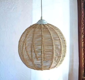 Lámpara de Techo Colgante Decorativa de Mimbre de Bambú, Hecha a Mano, de Ratán, Moderna, Eléctrica, Manual, Vintage, Industrial, para el Hogar - Product Image 3