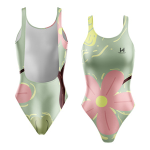 Wholesale Women's Sublimated Swimming Bodysuit Eco Friendly One Piece Swimsuit Breathable Quick Dry Seamless Swimwear - Product Image 1