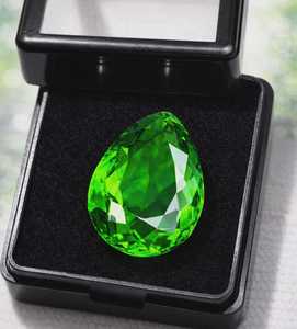 Pierre précieuse grenat vert naturel certifiée, pierre de cristal verte pour la fabrication de bijoux - Product Image 3