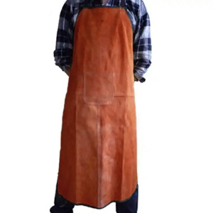 Premium Cowhide Split <b>Leather</b> Welding <b>Apron</b> Adjustable Buckle Heavy Duty Breathable Oil-Resistant Fire Resistant High Quality - Product Image 6