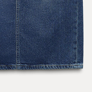Jupe longue en jean taille haute coupe ample pour femme, style modeste, fabrication OEM, vente en gros, production en vrac / Jupe longue en jean 2026 - Product Image 5