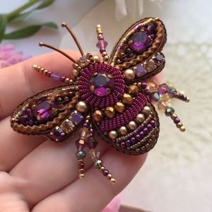 Premium Quality MD HANDICRAFTS Handmade Embroidered Brooch with Colorful Bead Embellishments for Wedding for Ages 16-20 - Product Image 1