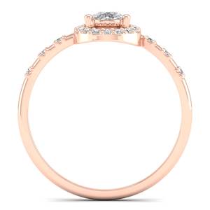 Bague halo en argent sterling 925 certifiée GRA avec moissanite, fabriquée par REYES, pour femme, cadeau d'anniversaire idéal, bijoux raffinés - Product Image 4