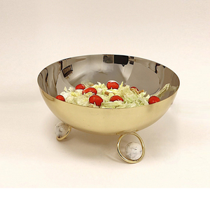Cuenco con Patas de Trípode Plateadas, Acabado Cromado Elegante con Patas de Doble Anillo Entrelazadas, Decoración Moderna y Chic - Product Image 5