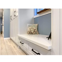 Meuble à chaussures sur mesure CANA, design moderne, pour entrée, appartement, hôpital, avec portes battantes, écologique, pour rangement de vestiaire