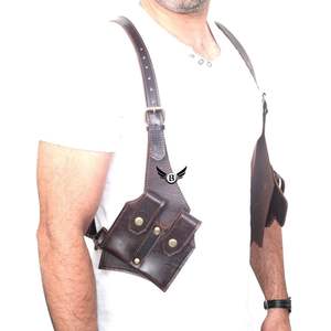 Sac à dos en cuir de vachette avec cadre externe, capacité 56-76L, étanche, GPS, USB, RFID, sangles réglables pour un transport confortable, idéal pour la chasse et le camping - Product Image 2