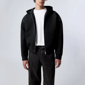 Sudaderas con Capucha Personalizadas OEM ODM de Invierno, 500 GSM, 100% Algodón, con Cierre, de Alta Calidad, Ecológicas, con Estampado Serigrafiado, Corte Cuadrado para Hombre - Product Image 1