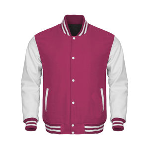 Chaqueta Varsity de Lana para Hombre, Color Sólido Personalizado con Parches y Etiqueta con Logotipo Bordado - Product Image 6