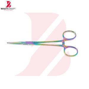 Instruments chirurgicaux manuels réutilisables, forceps hémostatiques Kelly 5.5 à verrouillage avec poignée Rainbow, meilleur fournisseur - Product Image 3