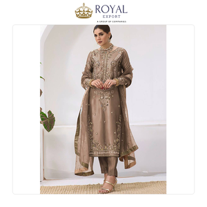 ชุดปากีสถานงานปักผ้าไหมแท้คุณภาพดีเยี่ยม คอลเลคชั่นดีไซเนอร์ชั้นนำ จัดจำหน่ายโดยตรงจากโรงงาน เหมาะสำหรับงานปาร์ตี้ - Product Image 6