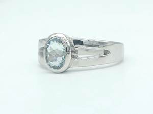 Oval Aquamarine <b>Ring</b> 925 Sterling <b>Silver</b> Natural Gemstone March Birthstone Jewelry Handmade Gift For Women - Product Image 5