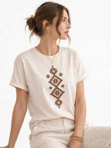 เสื้อยืดผู้หญิงฤดูร้อน สีกรมท่า ผ้าฝ้ายนุ่ม สวมใส่สบาย แขนสั้น ระบายอากาศได้ดี คุณภาพสูง ปรับแต่งได้ แฟชั่นทันสมัย คอกลม - Product Image 6