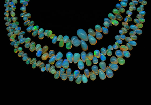 Excelentes cuentas de ópalo natural etíope, forma de gotas suaves de 5mm para la fabricación de joyas - Product Image 3