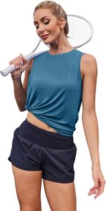 Débardeurs pour femmes sans manches en coton/élasthanne côtelé, écologiques, séchage rapide, respirants, style décontracté streetwear, avec nœud décoratif, ODM - Product Image 2