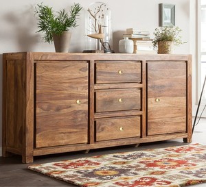 Indian Solid wood Dining Room <b>Storage</b> Cabinet Rustic Wooden <b>Console</b> <b>Table</b> Heavy Duty Home Furniture | Jodhpur Handicraft - Product Image 1