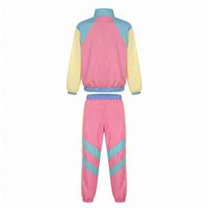 Ensemble de survêtement pour homme en nylon léger coupe ample avec veste zippée brodée et pantalon, deux pièces - Product Image 6