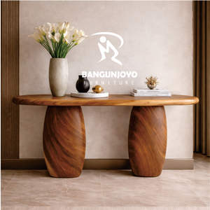 Mesa Consola de Madera Maciza de Alta Calidad SUAR WOOD, Almacenamiento Duradero, Fácil Montaje, Diseño Moderno Hecho a Mano para Sala de Estar - Product Image 1