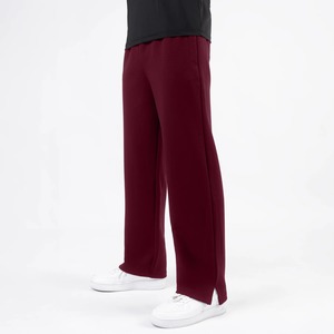 Pantalon décontracté pour homme, coupe droite, couleur marron, avec poches latérales, taille élastique, mélange de coton et de spandex tricoté, respirant, pour l'automne - Product Image 3