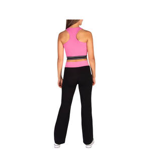 Top Deportivo Corto Personalizado al por Mayor de Alta Calidad para Mujer, Transpirable, de Spandex/Poliéster, Sexy, para Gimnasio, Ropa Deportiva sin Estampado - Product Image 3