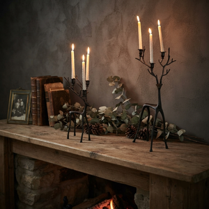 Supports de bougies en fer de style industriel chic, porte-bougies modernes abstraits pour mariages et événements, centre de table géométrique créatif - Product Image 5