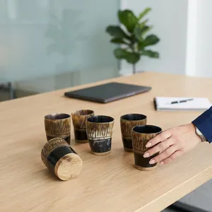 Natural Ox Horn Cup Handmade Drinking Horn Mug Buffalo Horn Viking Beer <b>Wine</b> <b>Goblet</b> Custom horn cup at all sizes Sizes Available - Product Image 3