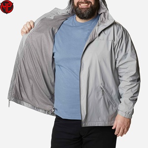 Veste coupe-vent imperméable à capuche pour homme Hexaplus Industries, tissu polyester/nylon, style décontracté d'hiver, fermeture éclair réglable - Product Image 2