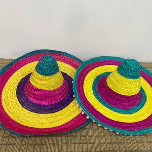 Sombrero de Hoja de Palma Multicolor Unisex Estilo Vietnamita con Cinta para Uso Diario, Fiestas, Bodas, Granja, Playa, Deportes, Esquí, Personalizable - Product Image 1