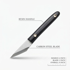 Cuchillo de Cuero Artesanal de Acero al Carbono para Tallado y Rebajado con Mango de Resina Negra, Herramienta para Trabajos en Cuero, Venta al por Mayor, Fabricante y Proveedor - Product Image 2