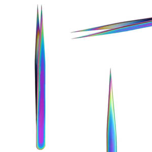 Pinzas de Acero Inoxidable con Punta Puntiaguda de Precisión, Herramienta para el Cuidado de Pestañas, Pinzas con Punta Puntiaguda, Herramienta de Belleza de Acero Inoxidable - Product Image 1