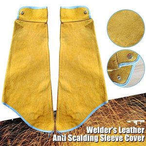 JNM SAFETY Mangas de Cuero de Vaca Resistentes a Altas Temperaturas y Retardantes de Llama para Soldadura, Protector de Brazo Antiescaldaduras - Product Image 5