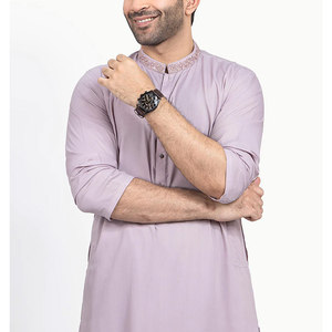 Shalwar Kameez pour hommes, vêtements ethniques classiques, tissu confortable, coupe traditionnelle, tenue islamique pour mariages et événements - Product Image 5